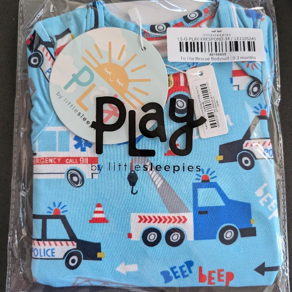 Little sleepies 0-3 to the rescue bodysuit